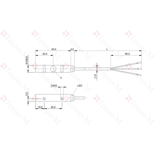 Индуктивный датчик Balluff BES Q08ZE-PSC20B-BP03