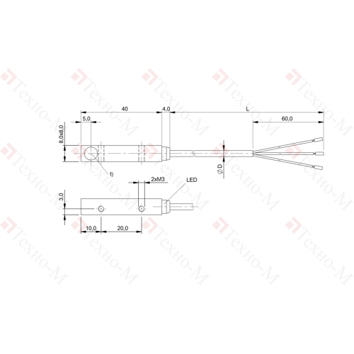 Индуктивный датчик Balluff BES Q08ZC-PSC20B-BV06