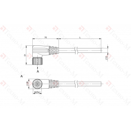 Разъем с кабелем Balluff BCC M62L-0000-10-022-PX0LP4-300