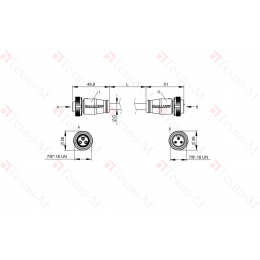 Соединительный кабель Balluff BCC A313-A313-70-345-VX43W6-300