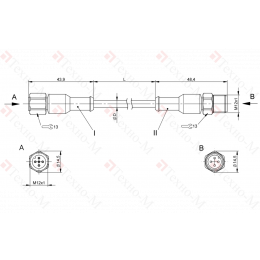 Соединительный кабель Balluff BCC S4B5-S4B4-3A-304-YX8434-006-C009