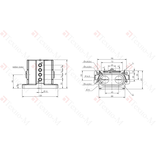 Блочный выключатель Balluff BNS 819-D04-K16-62-10
