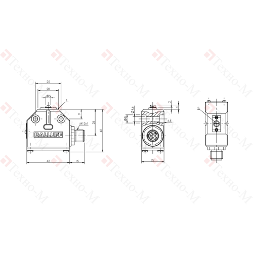 Одиночный выключатель Balluff BNS 819-100-E-12-S4
