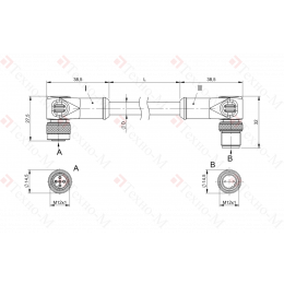 Соединительный кабель Balluff BCC M425-M422-3B-329-PS72N1-050-C009