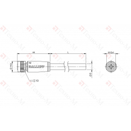 Разъем с кабелем Balluff BCC M414-0000-1S-140-PX04A5-300