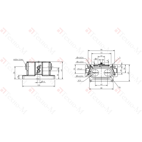 Блочный выключатель Balluff BNS 819-D02-R12-62-10