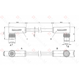 Соединительный кабель Balluff BCC M428-M428-3A-351-PS0825-020