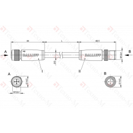 Соединительный кабель Balluff BCC W415-W414-3A-304-SW0434-050