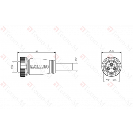 Разъем с кабелем Balluff BCC A313-0000-10-097-PX03A5-100