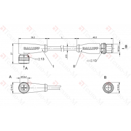 Соединительный кабель Balluff BCC M425-M415-3A-312-PX0534-020