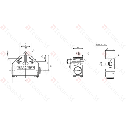 Одиночный выключатель Balluff BNS 813-FR-60-183