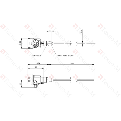 Радарный уровнемер Balluff BMD 1LTD-2000/10F-AE520A-KM20K