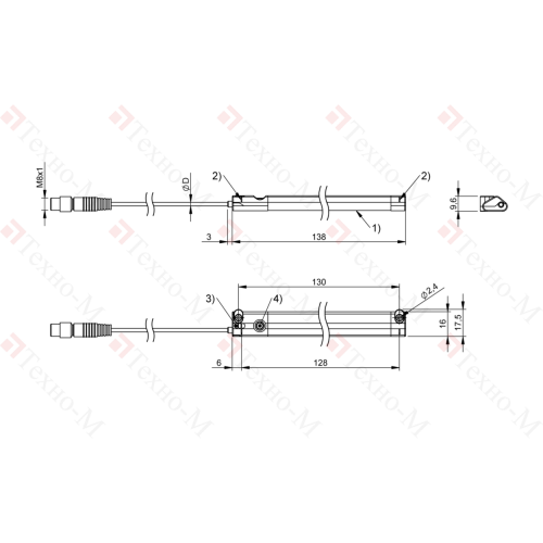 Датчик линейных перемещений Balluff BMP 01-EL1PP21A-0128-00-P00,5-S75
