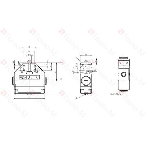 Одиночный выключатель Balluff BNS 819-FK-60-141-DH