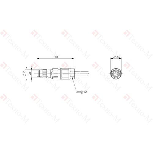 Разъем Balluff BCC M334-0000-20-000-13X450-000