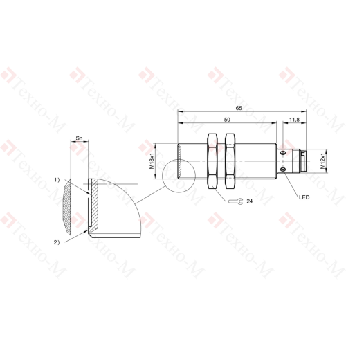 Индуктивный датчик Balluff BES M18MI-PSC40B-S04G-W03
