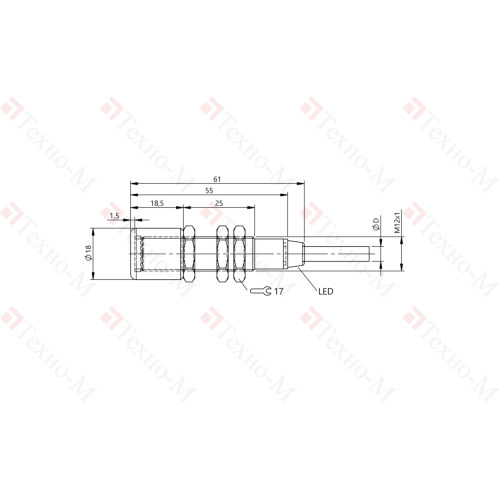 Индуктивный датчик Balluff BES M12MF2-PSC40F-BV02-EXE