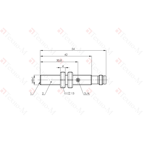 Емкостной датчик Balluff BCS M08T4E2-NOM15C-S49G