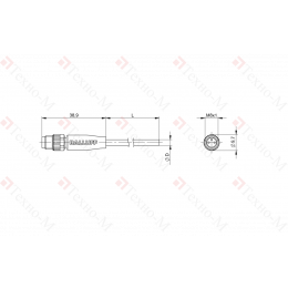 Разъем с кабелем Balluff BCC M313-0000-20-001-VX8334-100
