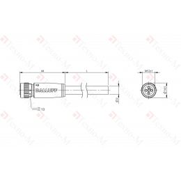 Разъем с кабелем Balluff BCC M414-0000-1T-003-PX04A5-020