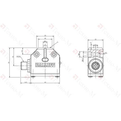 Одиночный выключатель Balluff BNS 819-100-D-10-S4