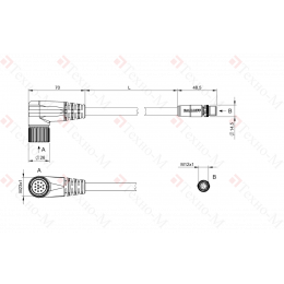 Соединительный кабель Balluff BCC M62C-M41C-3E-675-PX0C25-010