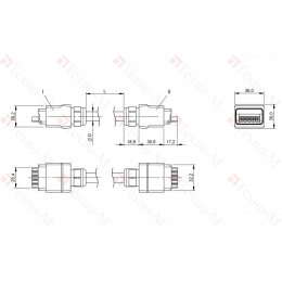 Соединительный кабель Balluff BCC HB75-HB75-NA-370-VX85B5-100