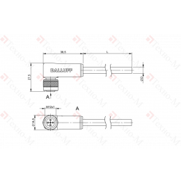 Разъем с кабелем Balluff BCC M425-0000-1B-031-PS72N1-100