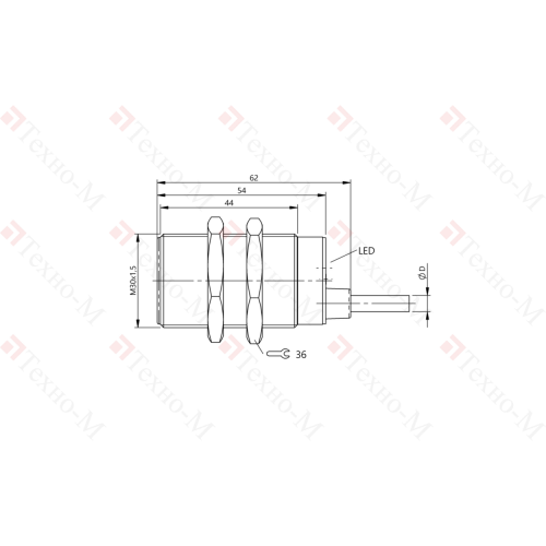 Индуктивный датчик Balluff BES M30MF2-PSC10B-BV02-EXD