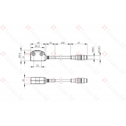 Магнитный датчик безопасности Balluff BID R02K-4R300-O20ZZ0-EP00,2-S92