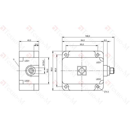 Индуктивный датчик Balluff BES Q80KA-PAH40B-S04Q