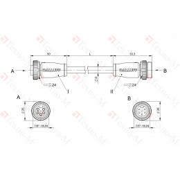 Соединительный кабель Balluff BCC A315-A315-30-330-PS85N4-060
