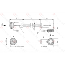 Соединительный кабель Balluff BCC A314-A324-70-346-VX44W6-050