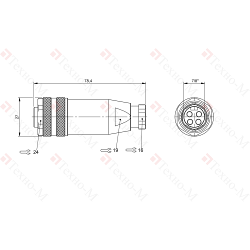 Разъем Balluff BCC A334-0000-10-000-51X4A5-000
