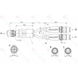 Y-образный распределитель Balluff BCC M415-M413-M413-U2060-003