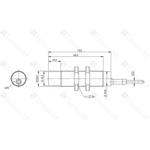 Индуктивный датчик Balluff BES M18TI2-PSC16F-AT05