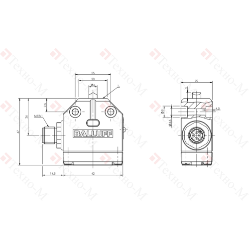 Одиночный выключатель Balluff BNS 819-100-D-13-S4