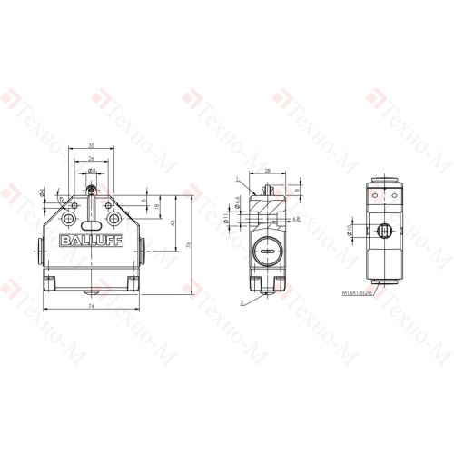 Одиночный выключатель Balluff BNS 819-FL-60-101-FD