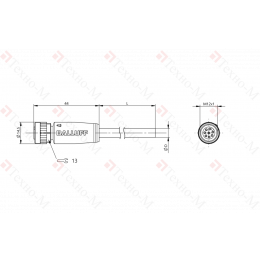 Разъем с кабелем Balluff BCC M418-0000-1A-045-PX0825-020