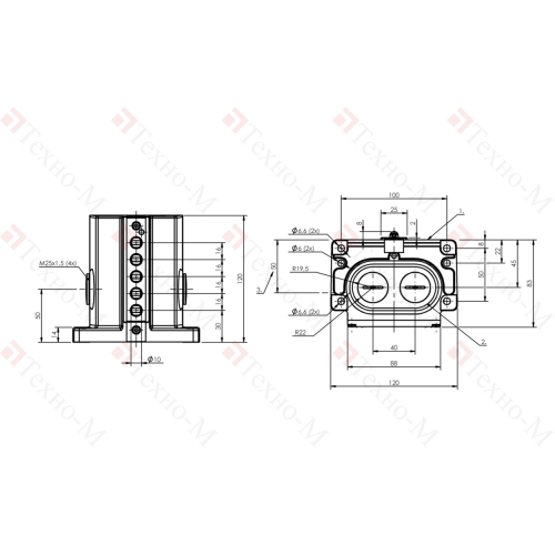 Блочный выключатель Balluff BNS 829-D05-R16-100-10