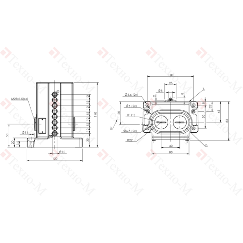 Блочный выключатель Balluff BNS 819-D08-R12-100-10