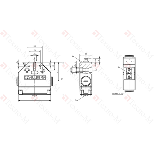 Одиночный выключатель Balluff BNS 819-FE-60-101-FE