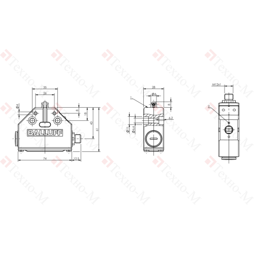 Одиночный выключатель Balluff BNS 813-FR-60-185-S80R