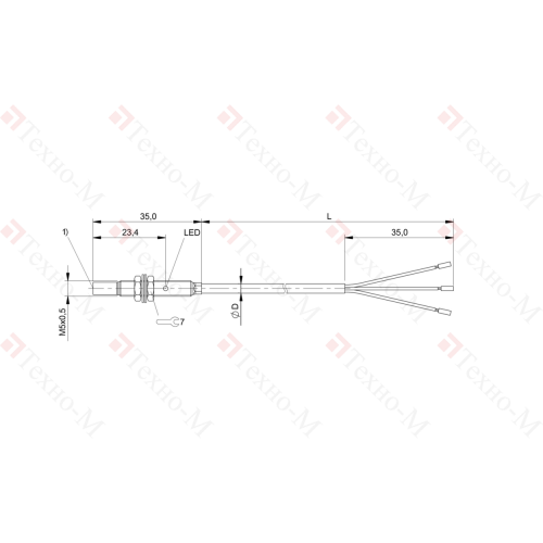 Индуктивный датчик Balluff BES M05ED-PSC50F-EP02
