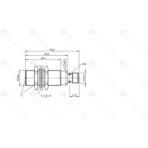Индуктивный датчик Balluff BES M18EG1-NSC10Z-S04G-S11
