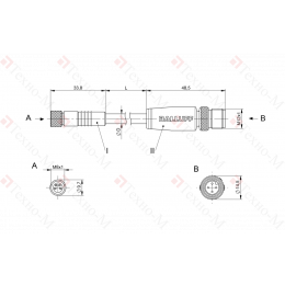 Соединительный кабель Balluff BCC W314-W414-3E-304-SW0434-050