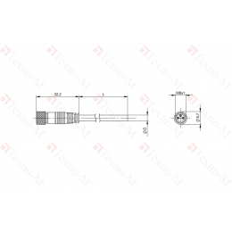 Разъем с кабелем Balluff BCC M313-0000-10-036-PS0334-100