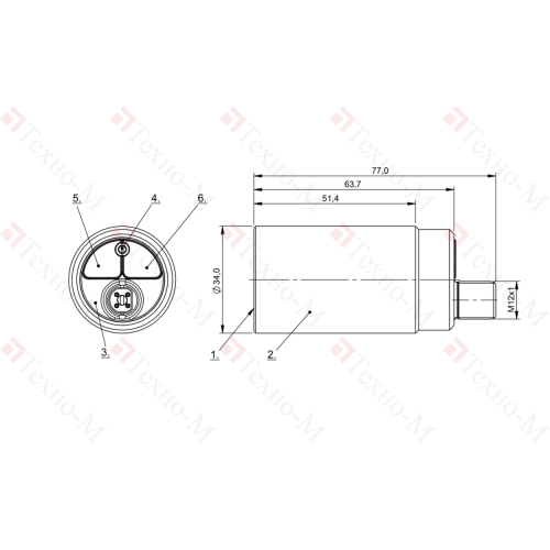 Емкостной датчик Balluff BCS G34OOI2-NSC15D-S04K