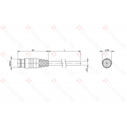 Разъем с кабелем Balluff BCC M61L-0000-20-022-PX0LP4-050