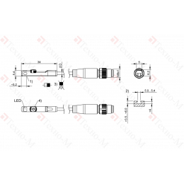 Магнитный датчик для цилиндра Balluff BMF 415KW-HAKKI-W-5-P3-S75-00,3